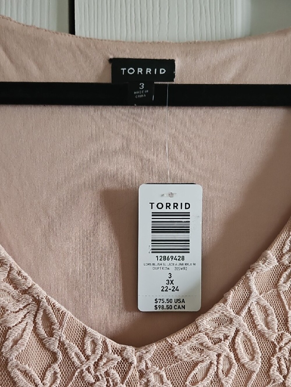 SALE! NWT Torrid Dusty Rose Lace V-Neck Midi Dress - Picture 2 of 5